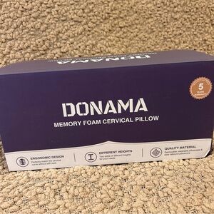 DONAMA Cervical Pillow for Neck and Shoulder,Contour Memory Foam...